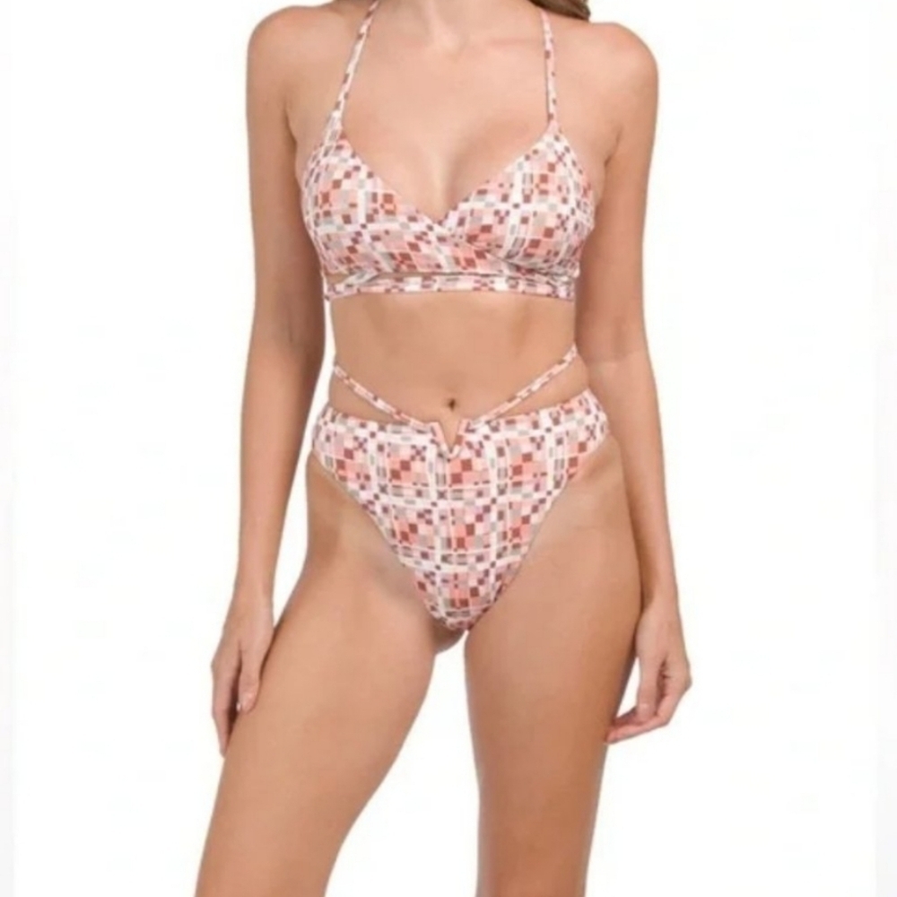 L*space Kristen Joy Bikini Swimsuit Block Party NWT Medium